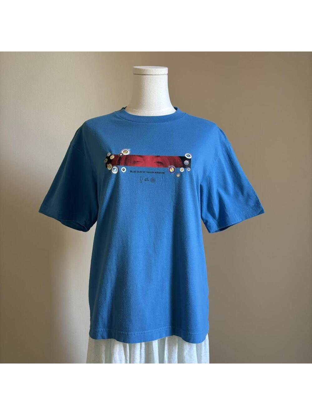 billie eilish x takashi murakami graphic tee